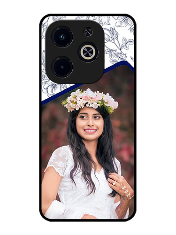 Custom Infinix Smart 8 Plus Custom Metal Phone Case - Classy Floral Design