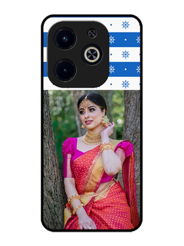 Custom Infinix Smart 8 Plus Custom Metal Phone Case - Snow Pattern Design