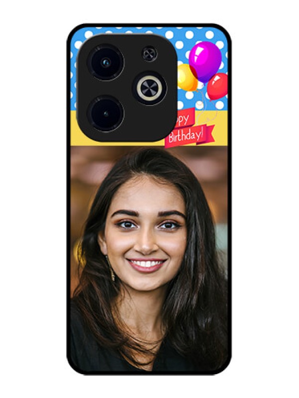 Custom Infinix Smart 8 Plus Custom Metal Phone Case - Happy Birthday Design