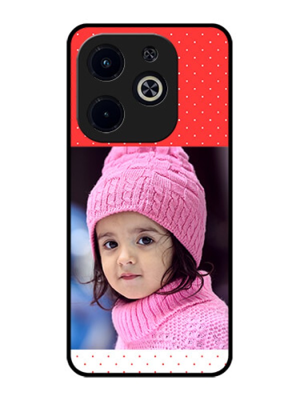 Custom Infinix Smart 8 Plus Custom Metal Phone Case - Red Pattern Design