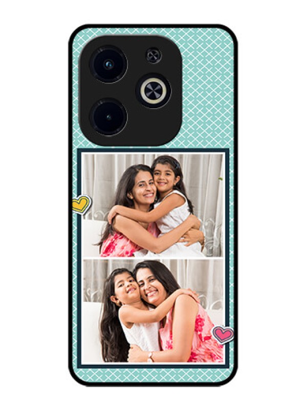 Custom Infinix Smart 8 Plus Custom Metal Phone Case - 2 Image Holder With Pattern Design