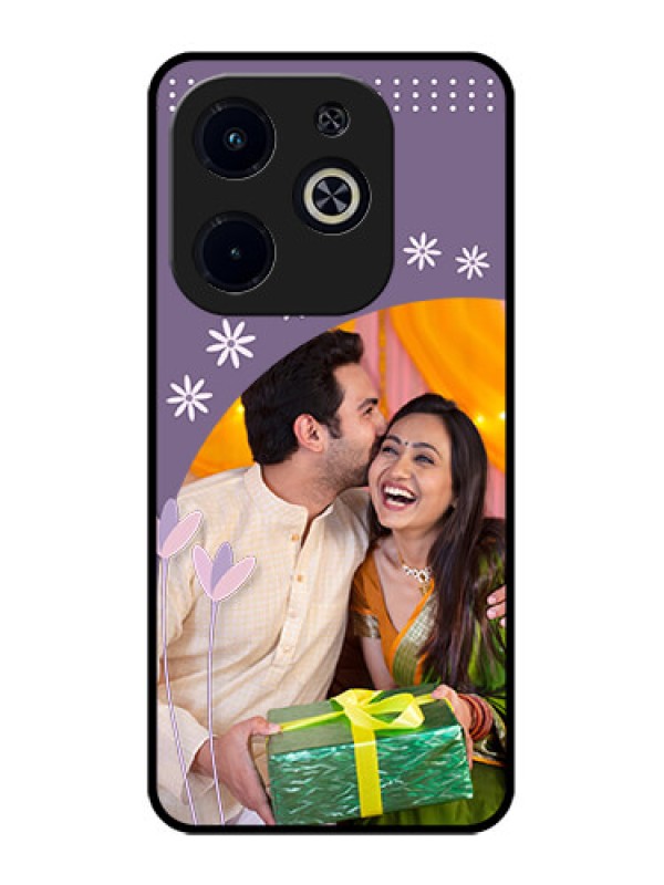Custom Infinix Smart 8 Plus Custom Metal Phone Case - Lavender Flowers Design