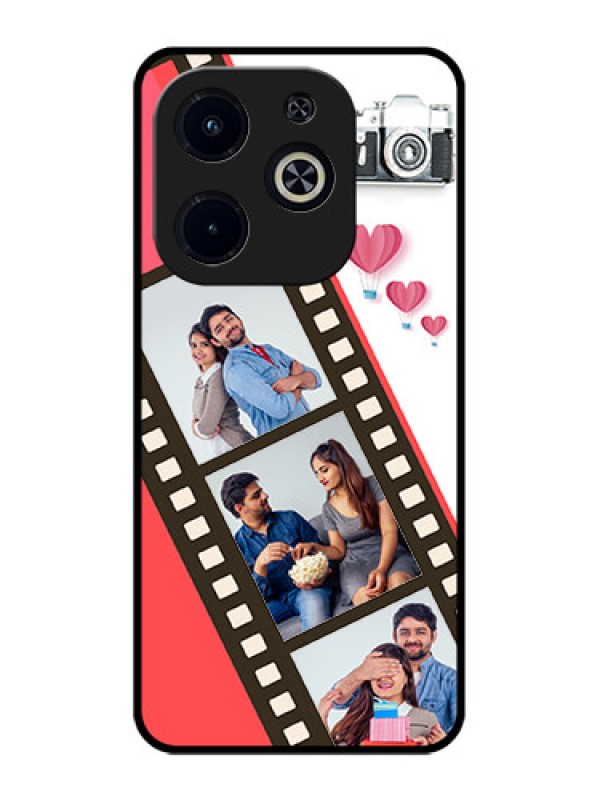 Custom Infinix Smart 8 Plus Custom Metal Phone Case - 3 Image Holder With Film Reel
