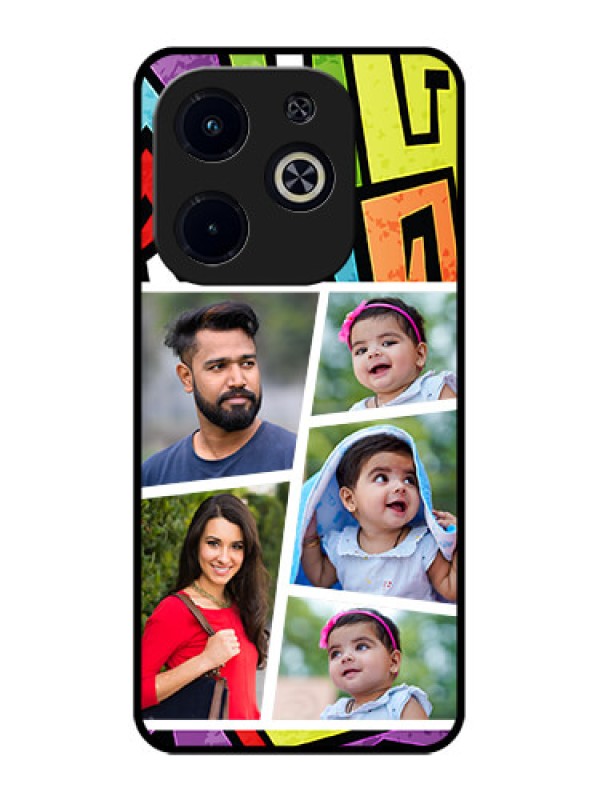 Custom Infinix Smart 8 Plus Custom Metal Phone Case - Graffiti Pattern Design