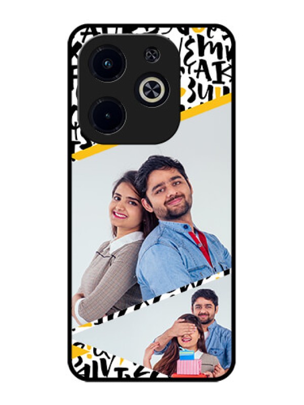 Custom Infinix Smart 8 Plus Custom Metal Phone Case - Letters Pattern Design