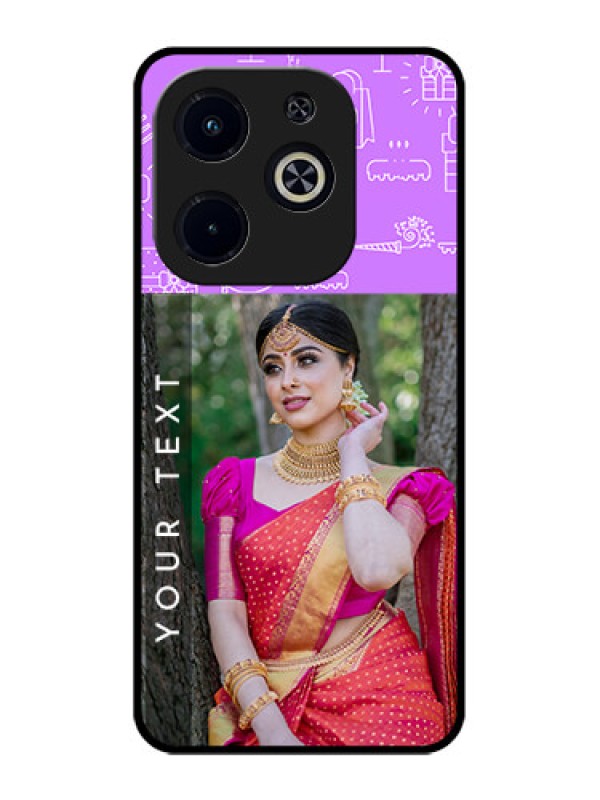 Custom Infinix Smart 8 Plus Custom Metal Phone Case - Birthday Icons Design
