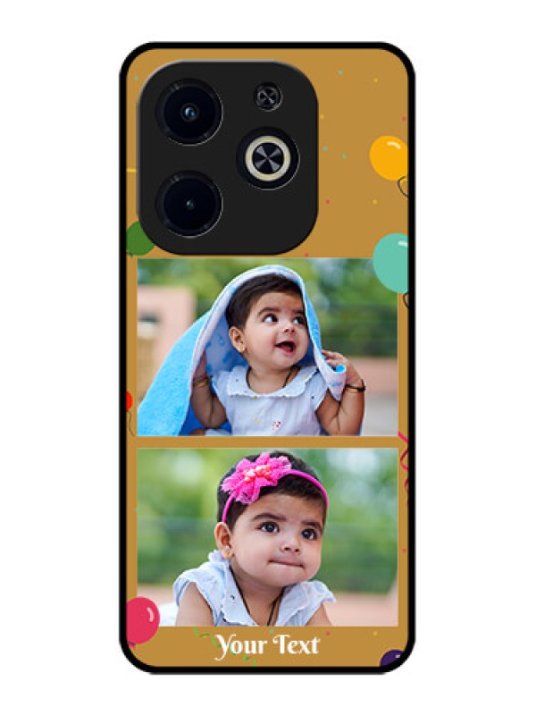 Custom Infinix Smart 8 Plus Custom Metal Phone Case - Image Holder With Birthday Celebrations Design