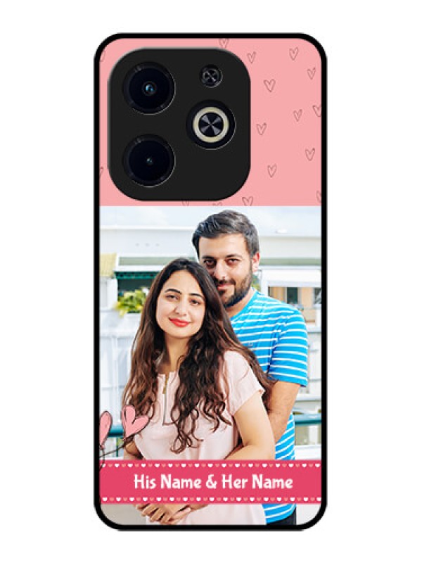 Custom Infinix Smart 8 Plus Custom Metal Phone Case - Love Design Peach Color