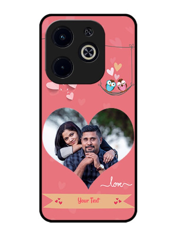 Custom Infinix Smart 8 Plus Custom Metal Phone Case - Peach Color Love Design