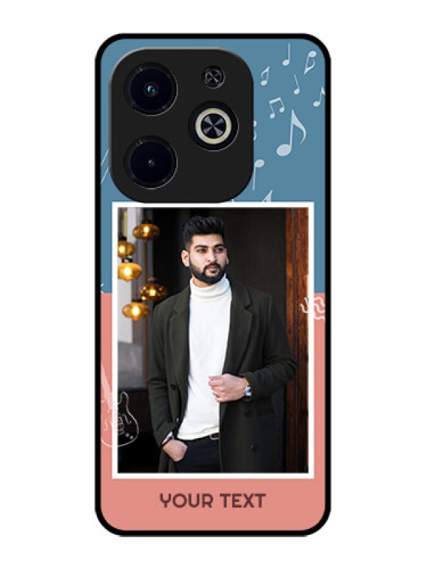 Custom Infinix Smart 8 Plus Custom Metal Phone Case - With Color Musical Note Design