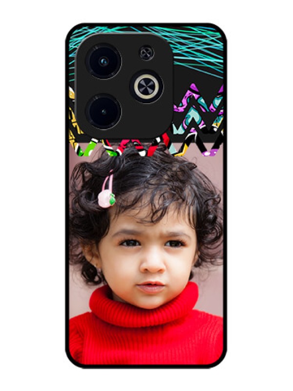 Custom Infinix Smart 8 Plus Custom Metal Phone Case - Neon Abstract Design