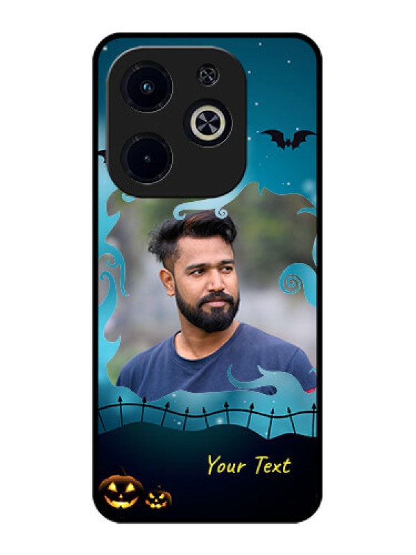 Custom Infinix Smart 8 Plus Custom Metal Phone Case - Halloween Frame Design