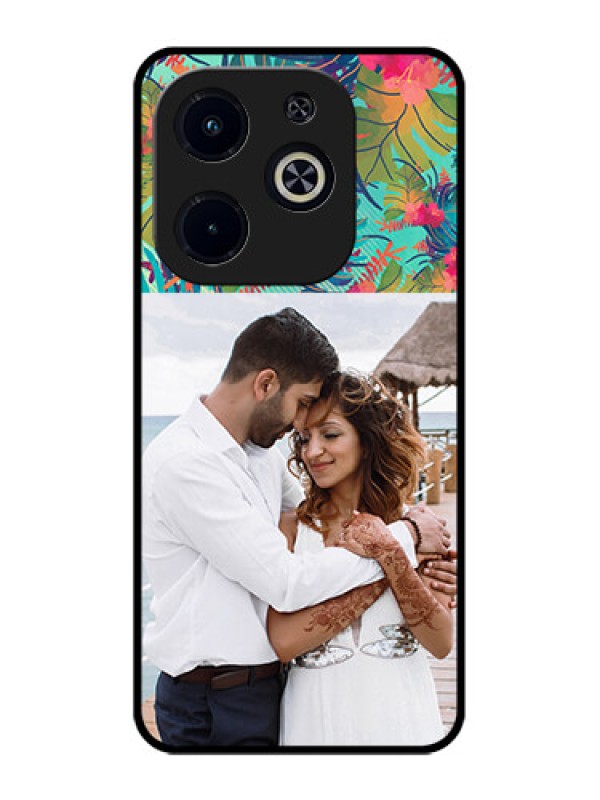 Custom Infinix Smart 8 Plus Custom Metal Phone Case - Watercolor Floral Design