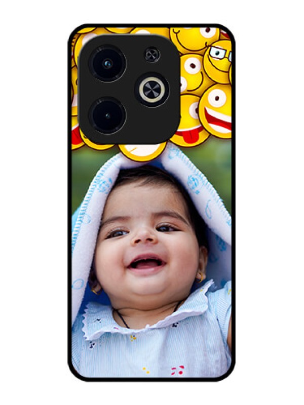 Custom Infinix Smart 8 Plus Custom Metal Phone Case - With Smiley Emoji Design