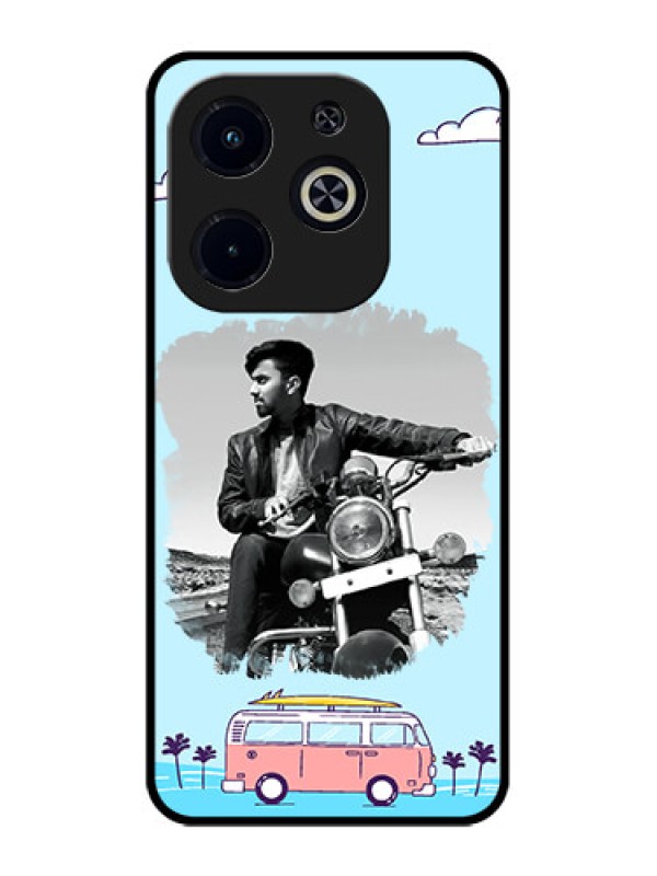 Custom Infinix Smart 8 Plus Custom Metal Phone Case - Travel and Adventure Design