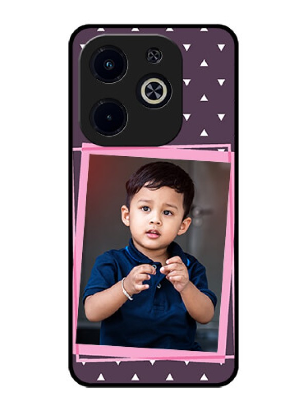 Custom Infinix Smart 8 Plus Custom Metal Phone Case - Triangle Pattern Dotted Design