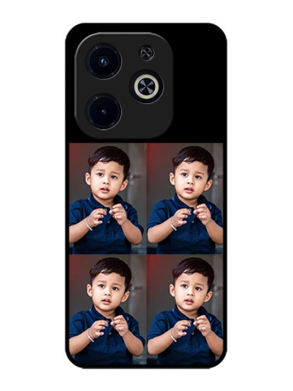Custom Infinix Smart 8 Plus Custom Metal Phone Case - 4 Image Holder Design