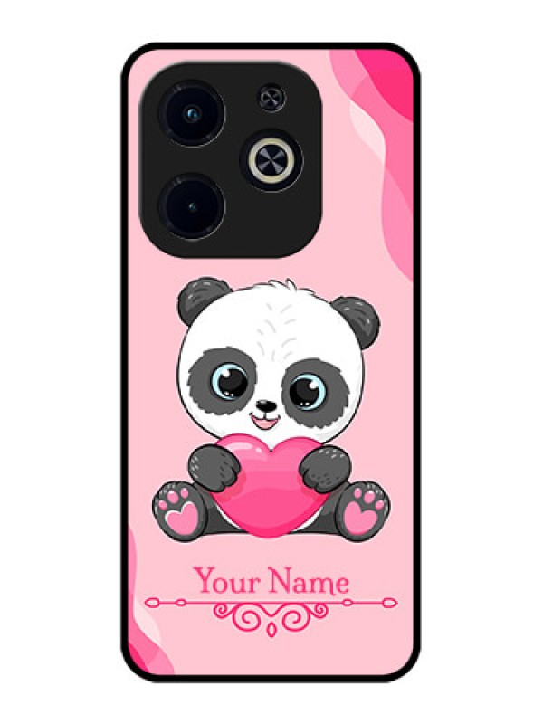 Custom Infinix Smart 8 Plus Custom Metal Phone Case - Cute Panda Design