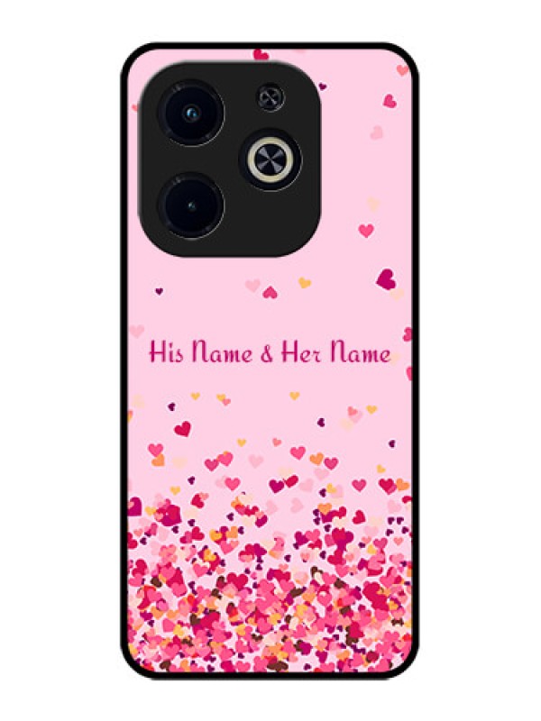 Custom Infinix Smart 8 Plus Custom Metal Phone Case - Floating Hearts Design