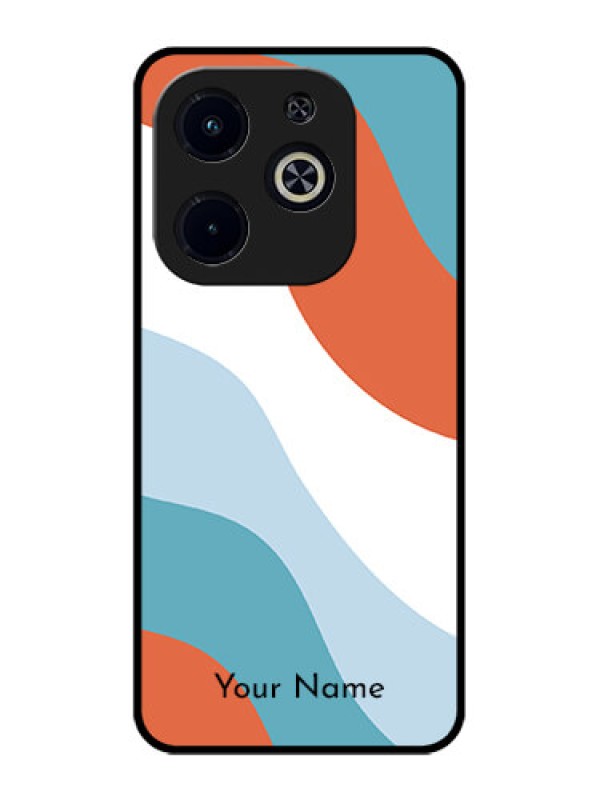 Custom Infinix Smart 8 Plus Custom Metal Phone Case - Coloured Waves Design