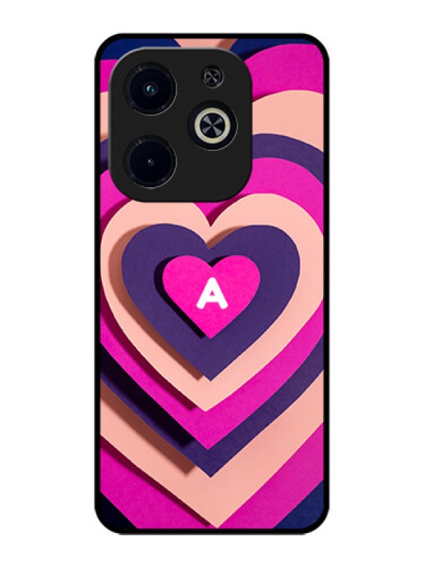 Custom Infinix Smart 8 Plus Custom Metal Phone Case - Cute Heart Pattern Design