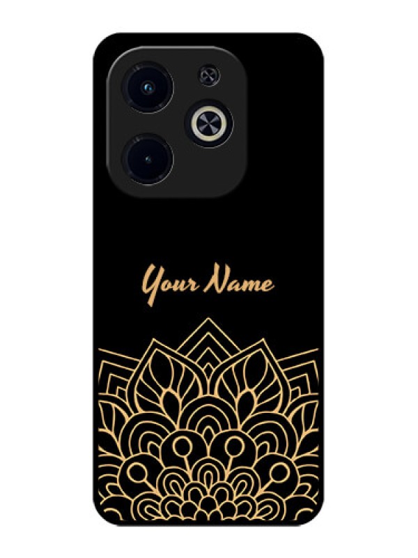 Custom Infinix Smart 8 Plus Custom Metal Phone Case - Golden Mandala Design