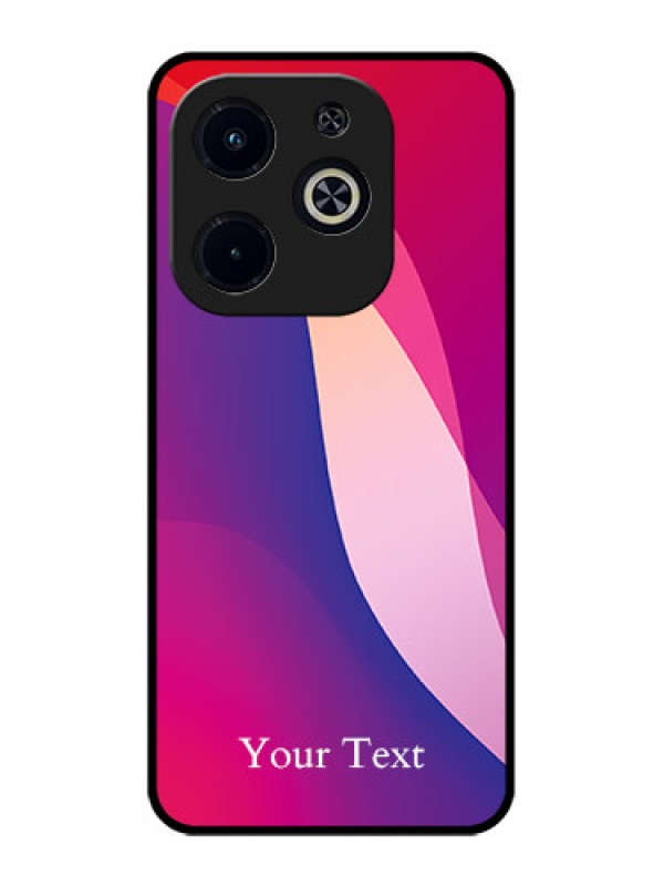 Custom Infinix Smart 8 Plus Custom Metal Phone Case - Digital Abstract Overlap Design