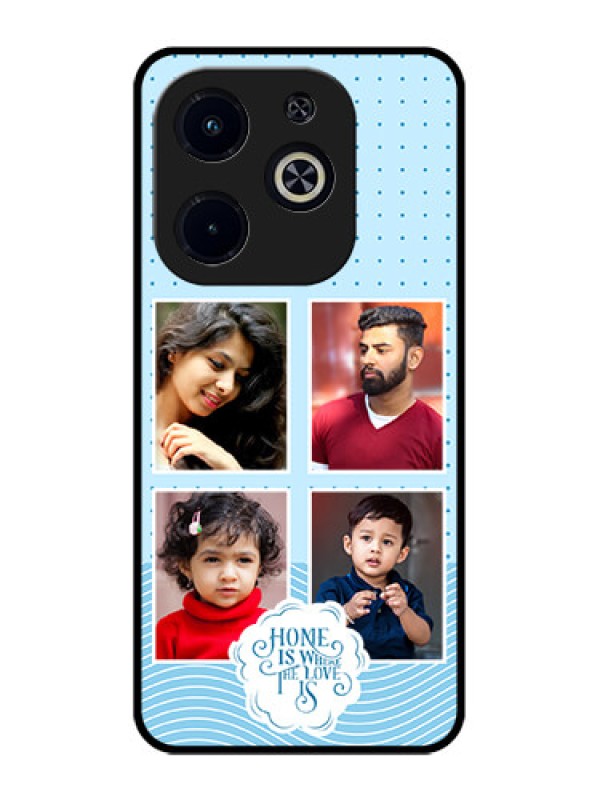 Custom Infinix Smart 8 Plus Custom Metal Phone Case - Cute Love Quote With 4 Pic Upload Design