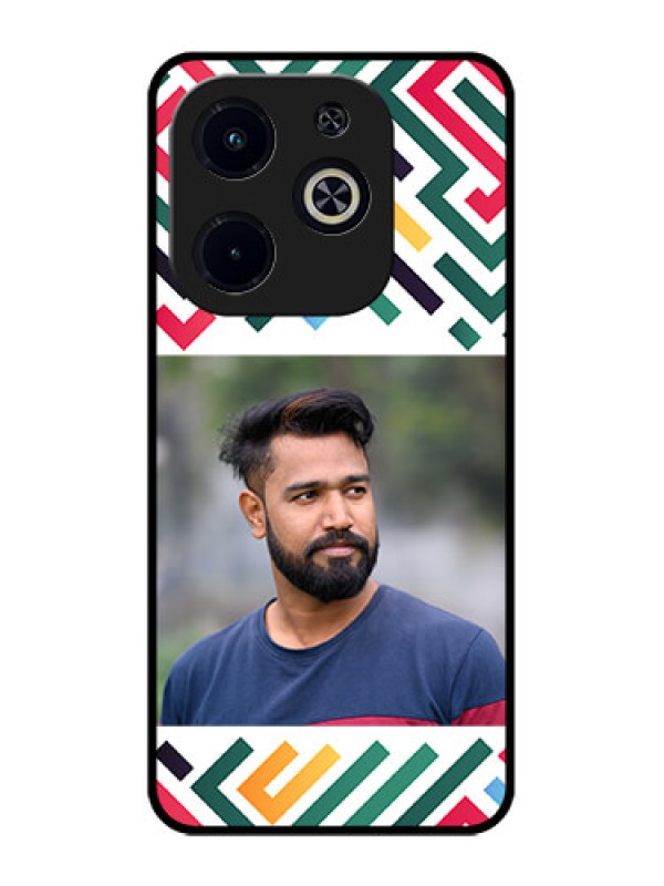 Custom Infinix Smart 8 Plus Custom Metal Phone Case - Colorful Maze Pattern Design