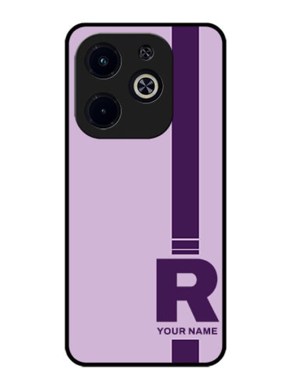 Custom Infinix Smart 8 Plus Custom Metal Phone Case - Simple Dual Tone Stripe With Name Design
