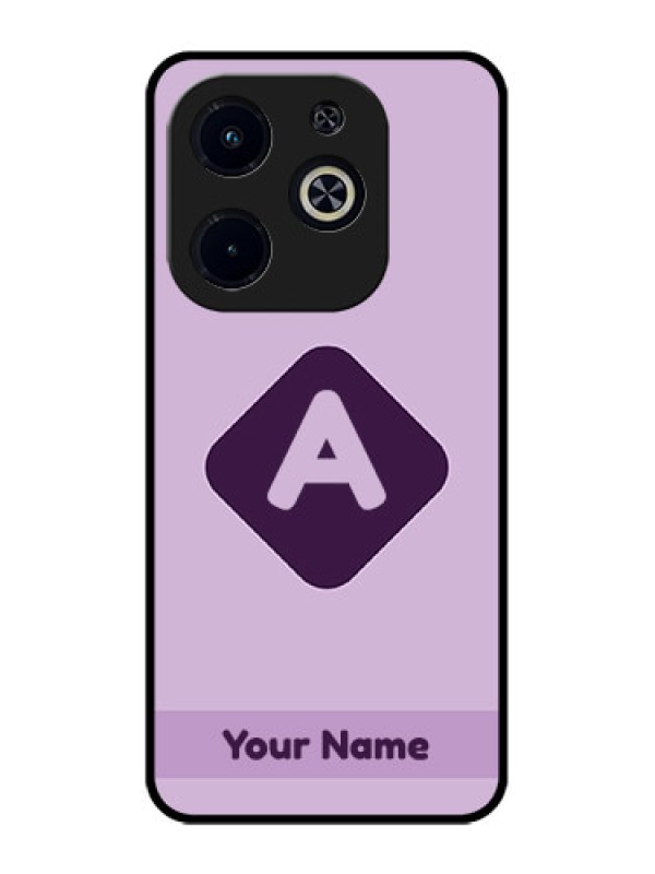 Custom Infinix Smart 8 Plus Custom Metal Phone Case - Custom Letter In Curved Badge Design