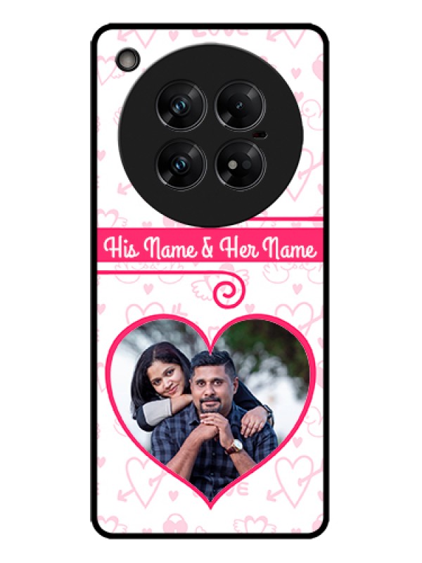 Custom Infinix Zero 40 5G Custom Metal Phone Case - Heart Shape Love Design