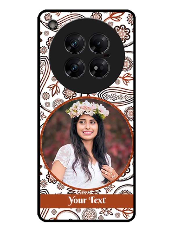 Custom Infinix Zero 40 5G Custom Metal Phone Case - Abstract Flower Design