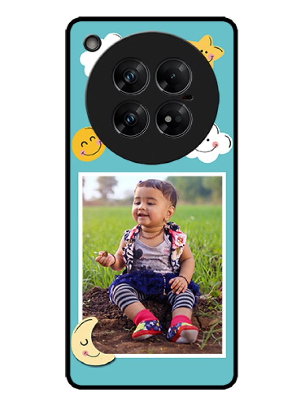 Custom Infinix Zero 40 5G Custom Metal Phone Case - Smiley Kids Stars Design