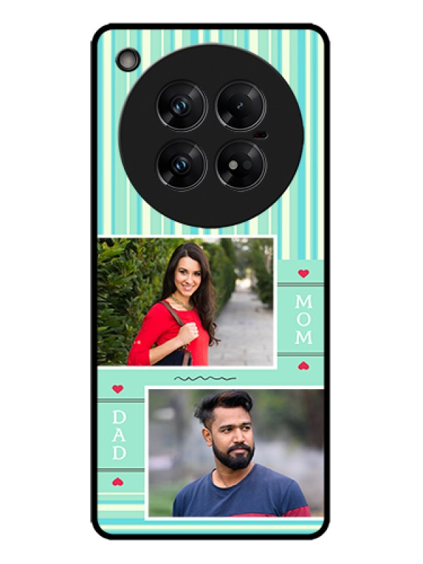 Custom Infinix Zero 40 5G Custom Metal Phone Case - Mom & Dad Pic Design