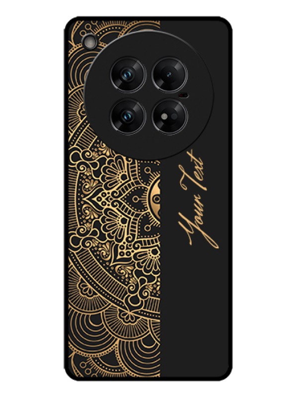 Custom Infinix Zero 40 5G Custom Metal Phone Case - Mandala Art With Custom Text Design