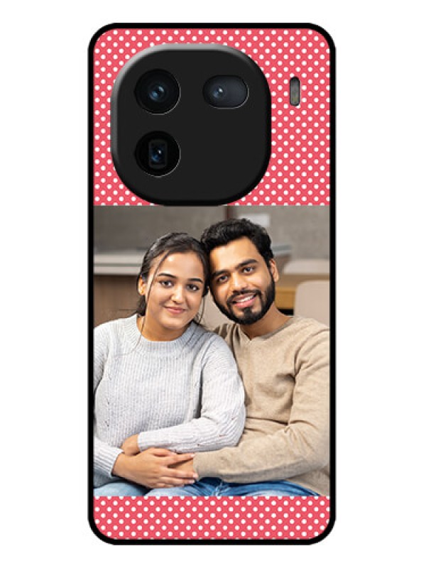 Custom iQOO 12 5G Custom Metal Phone CaseWhite Dotted Design