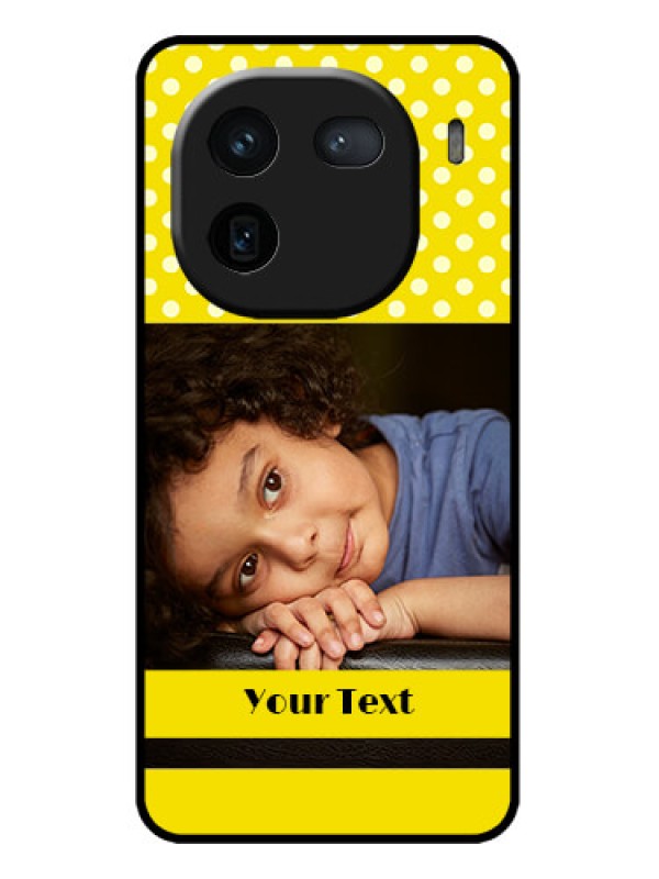 Custom iQOO 12 5G Custom Metal Phone CaseBright Yellow Case Design