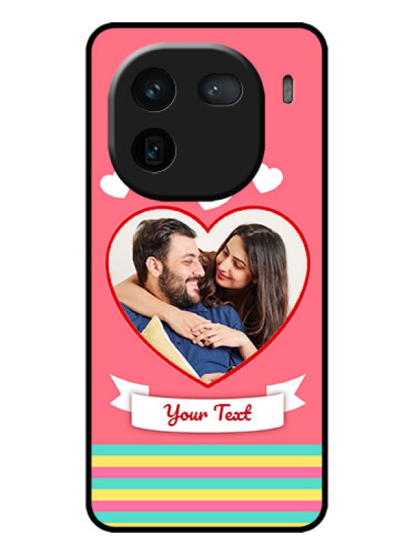 Custom iQOO 12 5G Custom Metal Phone CaseLove Shapes Doodle Design