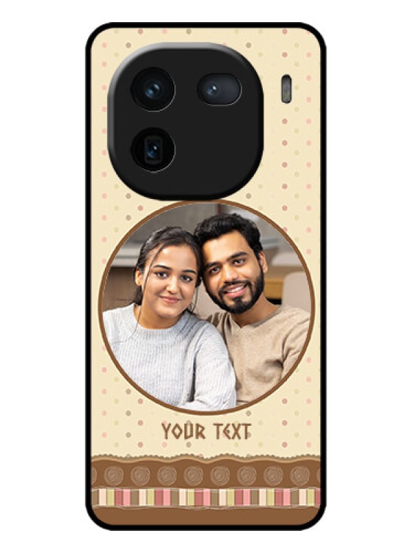 Custom iQOO 12 5G Custom Metal Phone CaseBrown Dotted Mobile Case Design
