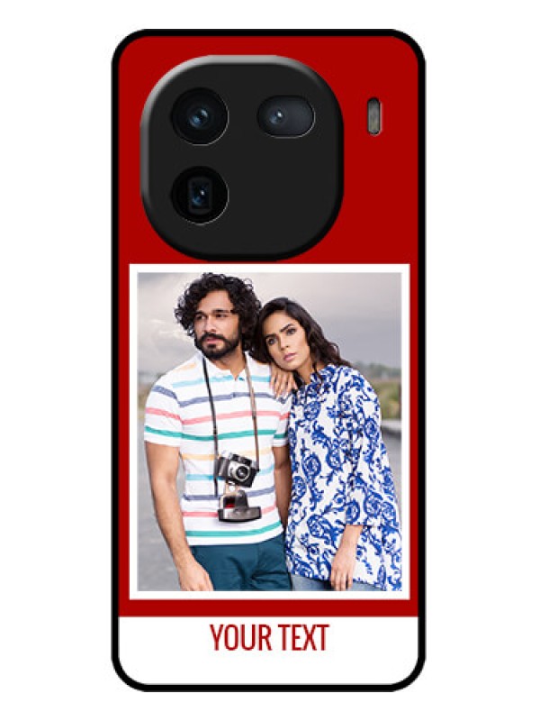 Custom iQOO 12 5G Custom Metal Phone CaseRed Color Design