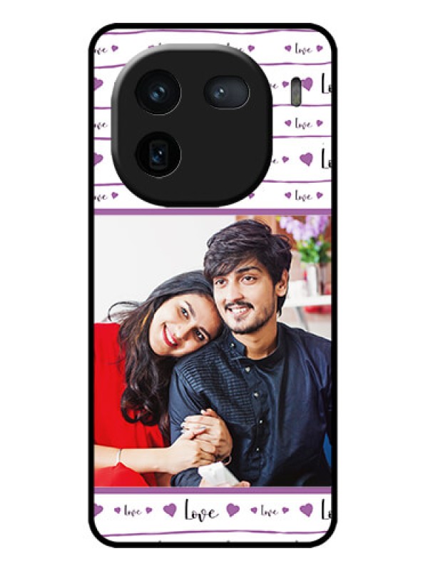 Custom iQOO 12 5G Custom Metal Phone CaseCouples Heart Design