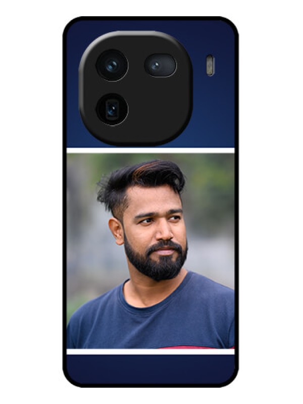 Custom iQOO 12 5G Custom Metal Phone CaseSimple Royal Blue Design