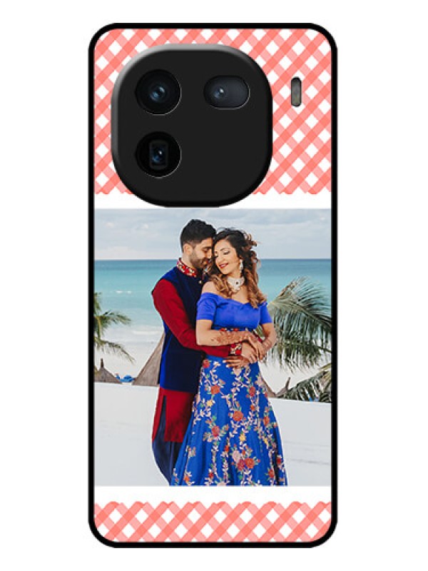 Custom iQOO 12 5G Custom Metal Phone CasePink Pattern Design