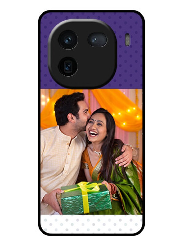 Custom iQOO 12 5G Custom Metal Phone CaseViolet Colored Pattern Design