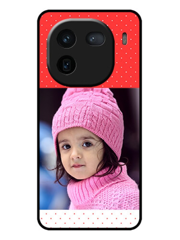 Custom iQOO 12 5G Custom Metal Phone CaseRed Pattern Design
