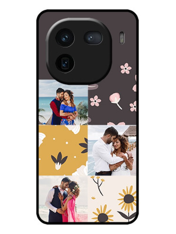 Custom iQOO 12 5G Custom Metal Phone Case3 Images With Floral Design