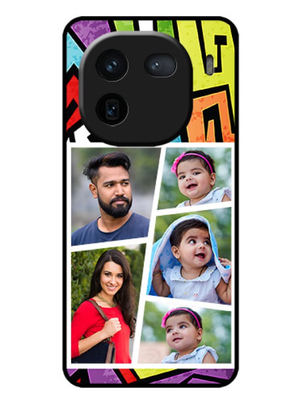 Custom iQOO 12 5G Custom Metal Phone CaseGraffiti Pattern Design
