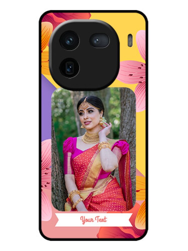 Custom iQOO 12 5G Custom Metal Phone Case3 Image With Vintage Floral Design