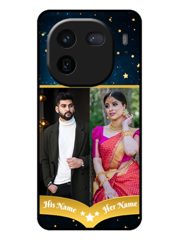 Custom iQOO 12 5G Custom Metal Phone CaseGalaxy Stars Backdrop Design